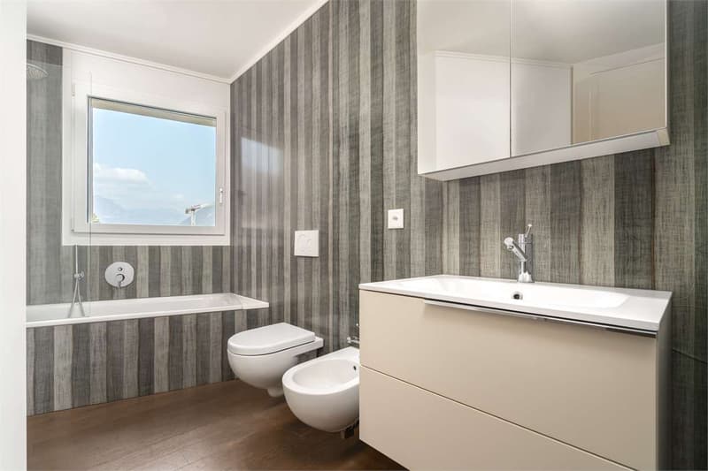 Melide -  moderno 4.5 loc. con vista lago e roof-top (9)