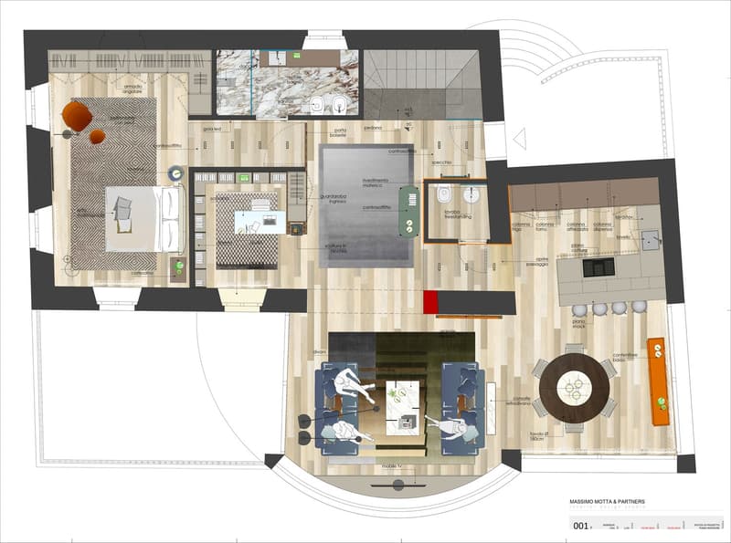 Attico in villa Storica ristrutturata con piscina esterna ed interna (11)