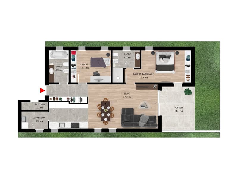 Appartamento nuovo di 5.5 locali con giardino, casa secondaria (1)