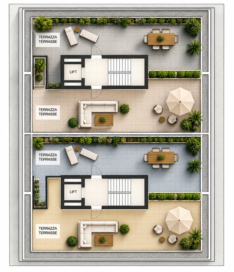3,5 locali con grande terrazza, piscina, palestra e area wellness (12)