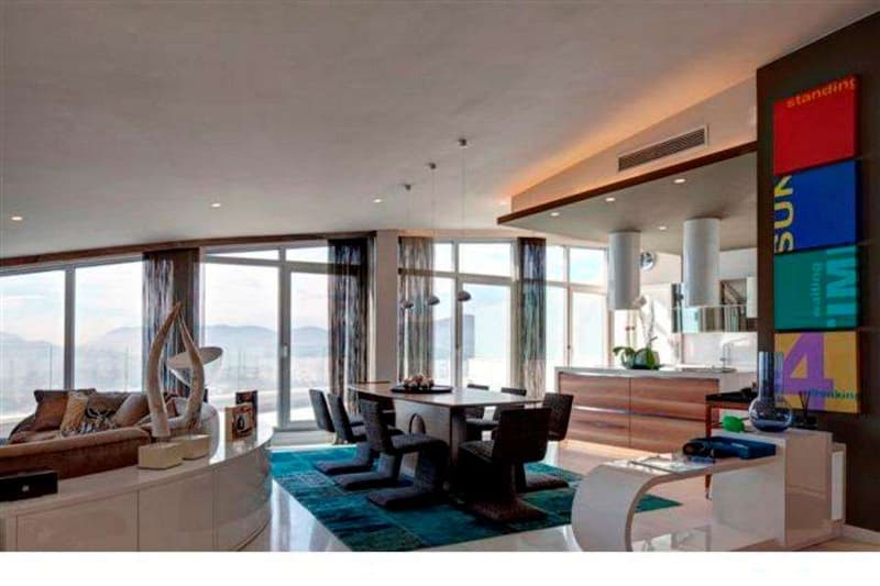 Living room in open space
