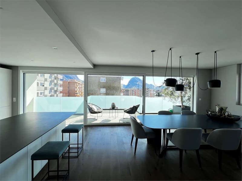 Rif. 2674 Pregassona Exclusive penthouse with direct elevator (3)