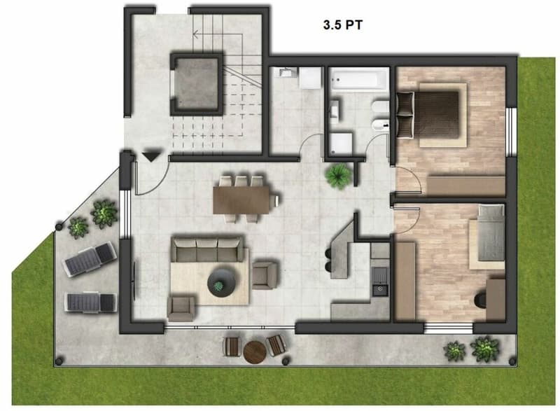 APPARTAMENTO 3.5 LOCALI CON GIARDINO (13)