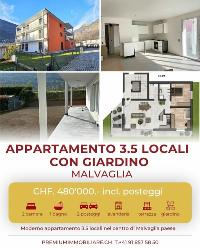 APPARTAMENTO 3.5 LOCALI CON GIARDINO (1)