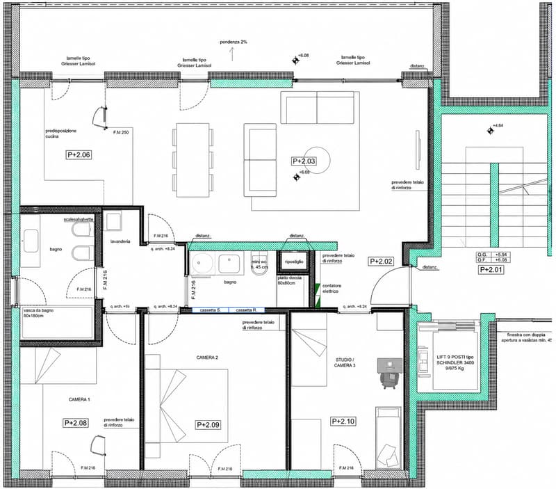 Mietwohnung 4.5 Zimmer – 100 m² – Mendrisio, Via Campagna Adorna 21 (12)