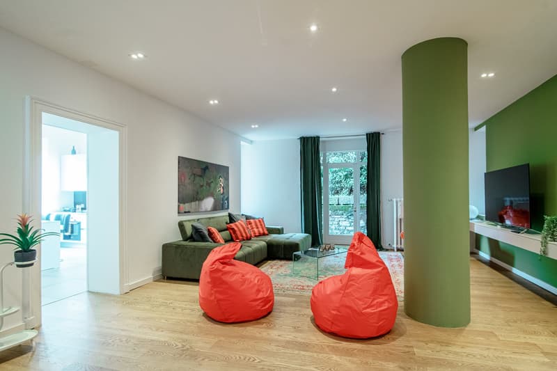 AFFITTASI MENSILMENTE Villa pronta all'uso in centro Lugano con importante vista lago (10)