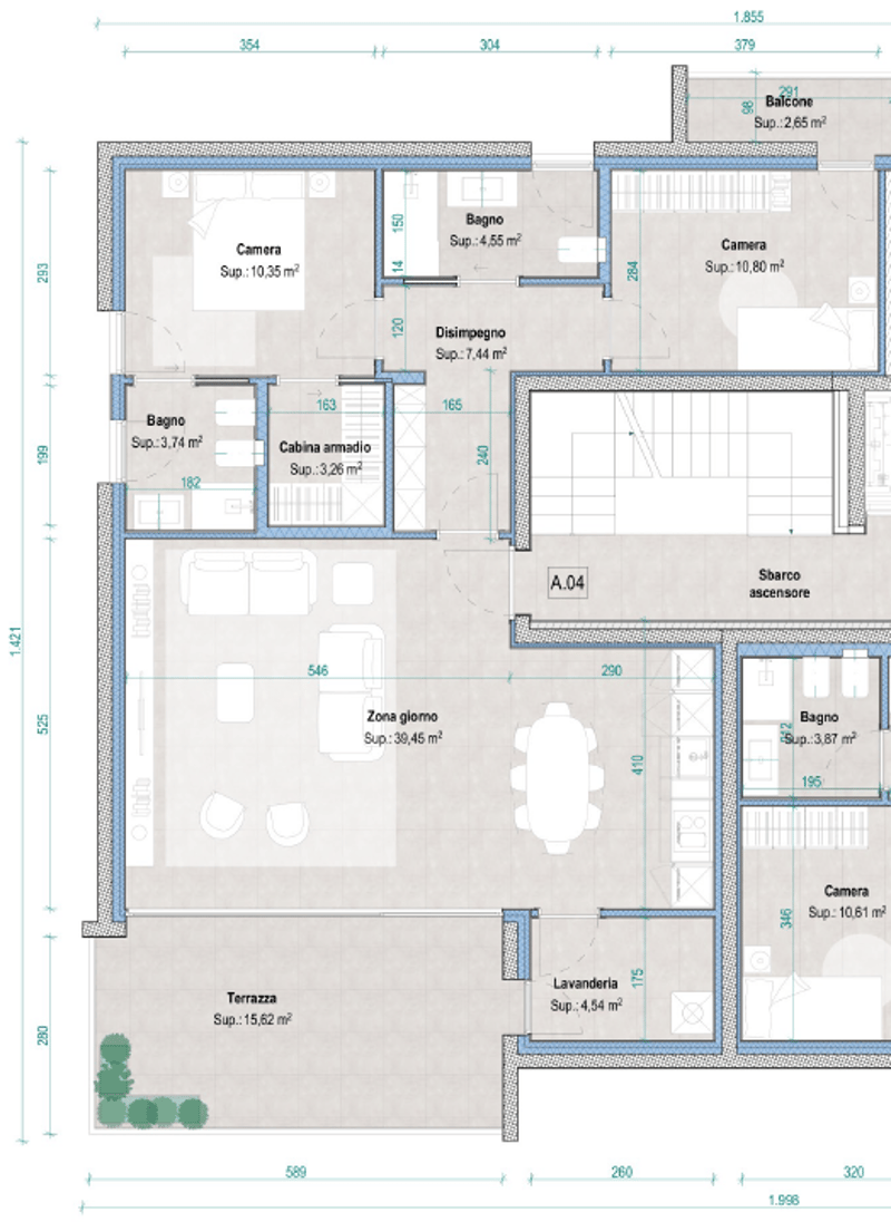 BELLINZONA - NOUVEAU 3.5 PIÈCES AVEC GRANDE TERRASSE À VENDRE (7)