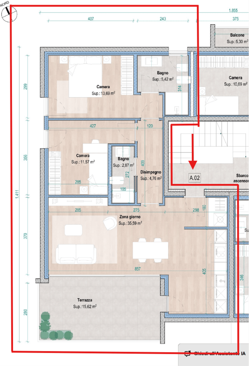 BELLINZONA - NEUE 3.5 ZIMMER WOHNUNG MIT GROßER TERRASSE (5)