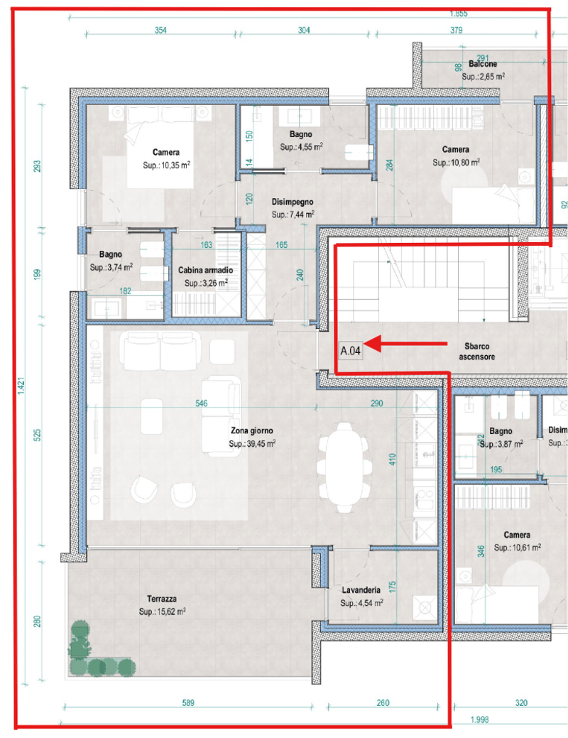 BELLINZONA - VENDESI NUOVO 3.5 LOCALI CON AMPIA TERRAZZA (5)