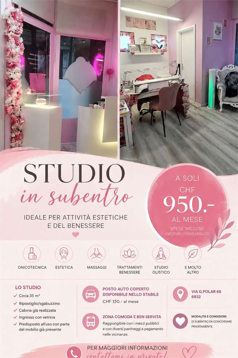 Studio for subletting - ideal for aesthetic and wellness activities (1)