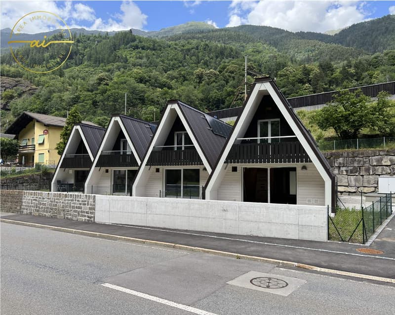 MAISON DE RANGÉE CARACTÉRISTIQUE 3.5 PIÈCES MINERGIE À FAIDO (4)