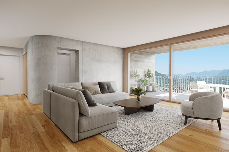 Appartements de nouvelle construction avec vue sur le lac à Agno (1)