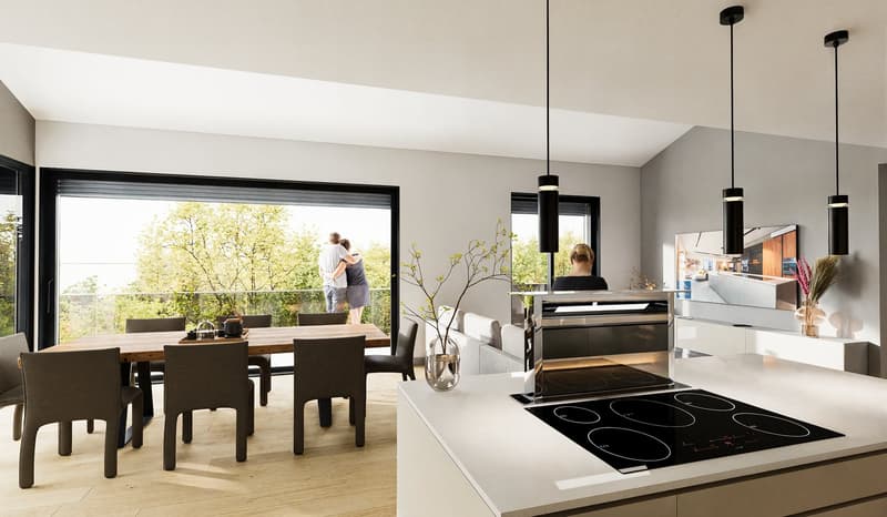MERAVIGLIOSO DUPLEX DI 4.5 LOCALI CON GIARDINO PRIVATO A BOSCO LUGANESE PPP5 (4)