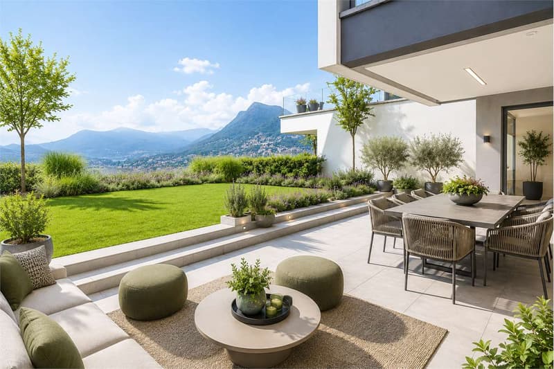 Elegantes Appartement mit großem Terrassenbereich und privatem Garten (5)
