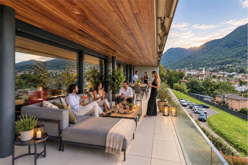 Attico panoramico con ampia terrazza e vista lago (13)