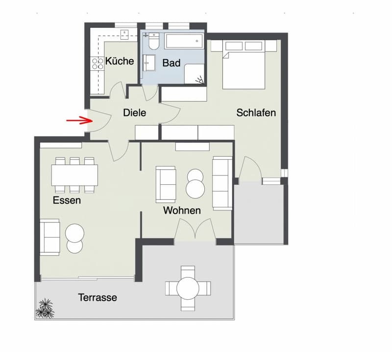 Charmant appartement 3.5 pièces en soleil avec vue partielle sur le lac et piscine intérieure commune (7)