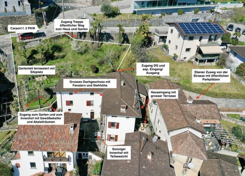 Grande casa di paese con vista lag, giardino e parcheggio (48)