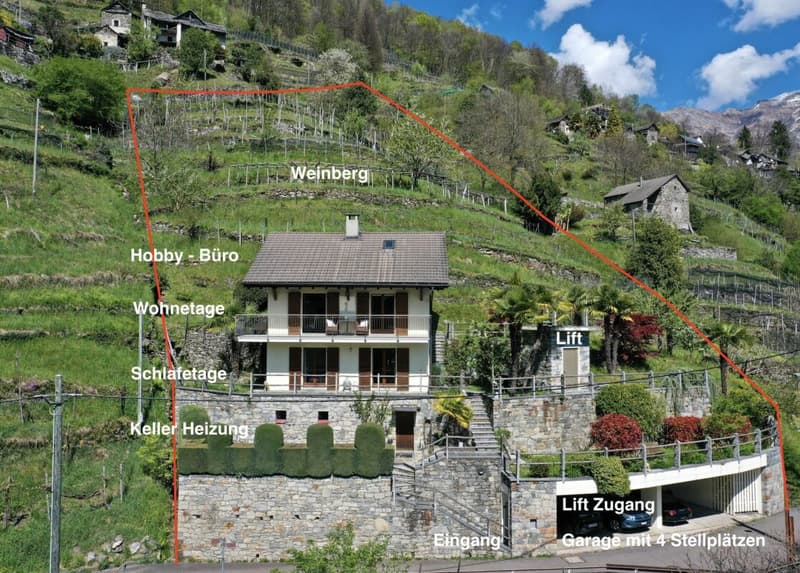 Belle maison unifamiliale dans un endroit ensoleillé avec un grand jardin, vignoble privé et ascenseur (1)