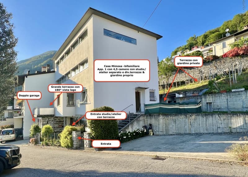 Appartamento 4,5 camere ?con vista lago 180°, ampia terrazza soleggiata e giardino privato (2)