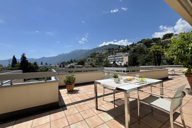 Elegante Attikawohnung mit grosser Sonnenterrasse und Gemeinschaftspool - Nähe See und Zentrum ASCONA (33)