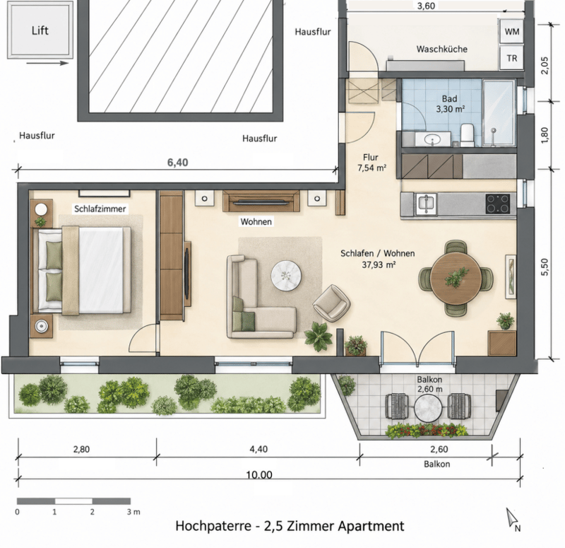 Elegantes "Pied a terre" in sonniger Ruhelage - ideal für ÖV Nutzer (25)