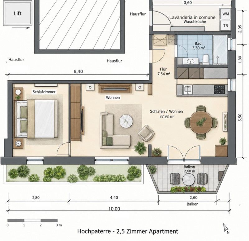 Elegantes "Pied a terre" in sonniger Ruhelage - ideal für ÖV Nutzer (25)