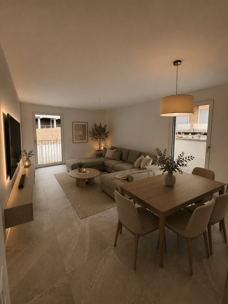 Air conditioning, modern 2.5-room apartment in new building in Agno (1)