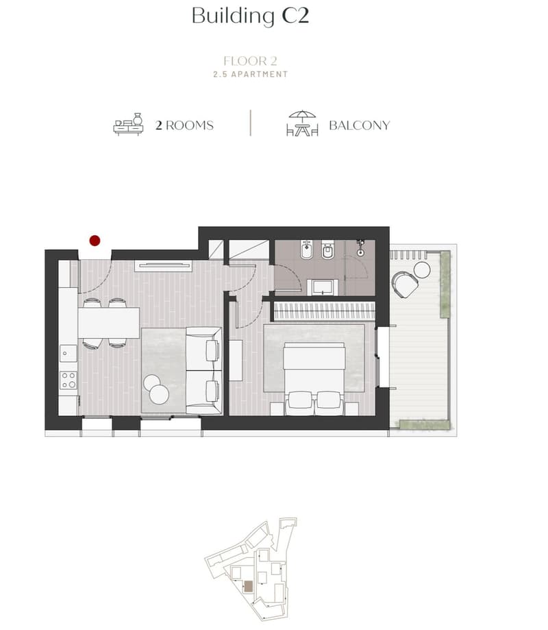 Moderno appartamento 1.5 locali con palestra a SPA a Stabio (8)