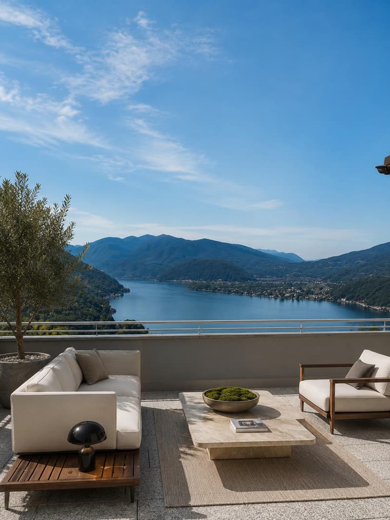 Elegante villa con vista panoramica sul lago, piscina a sfioro e giardino privato (11)