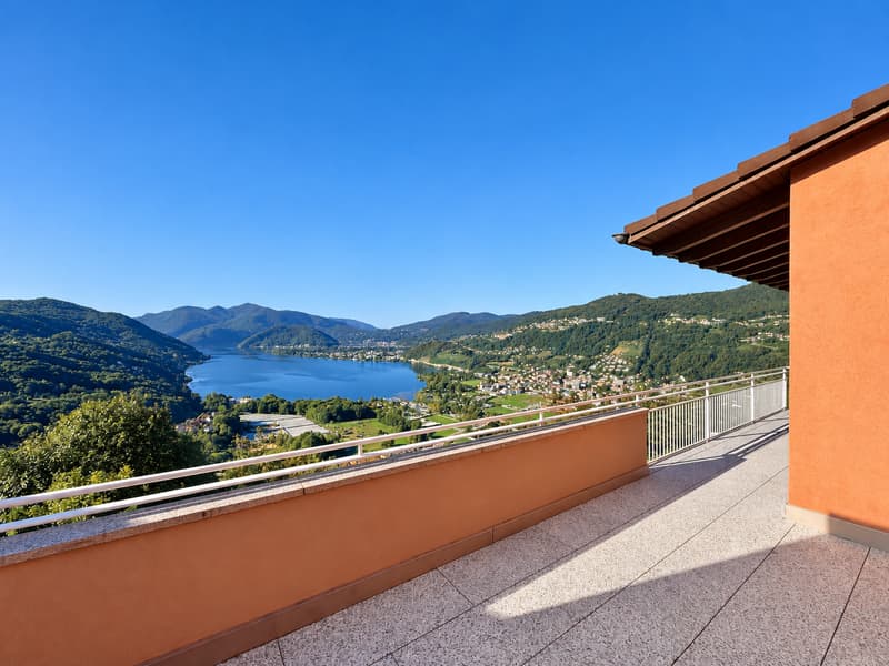 Elegante villa con vista panoramica sul lago, piscina a sfioro e giardino privato. (2)