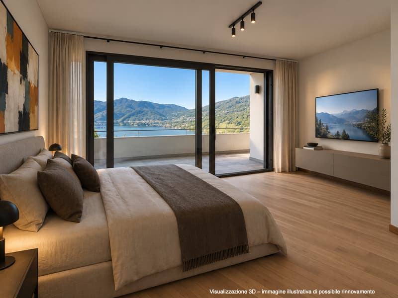 Elegante villa con vista panoramica sul lago, piscina a sfioro e giardino privato. (21)