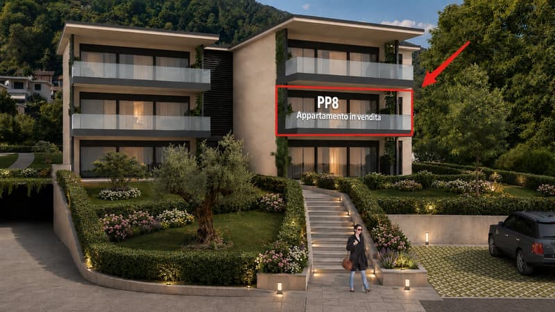 Appartamento 4.5 locali al primo piano con ampio portico – Bioggio (1)