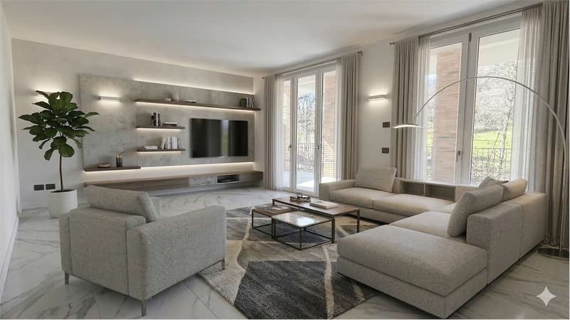 Bizzarone - Residenza Panorama: Three-room apartment with terrace, pool and view (3)