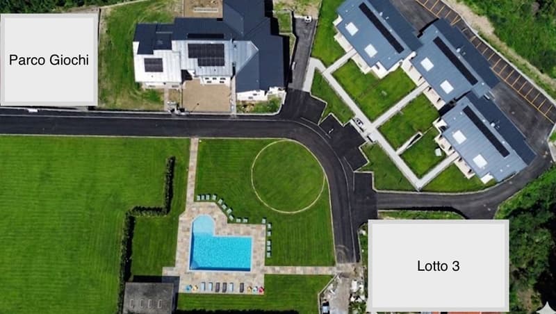 Bizzarone - Residenza Panorama: Trilocale avec terrasse, piscine et vue (2)
