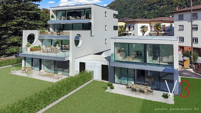 Elegante 4.5 locali al primo piano con terrazza e parziale vista lago (2)