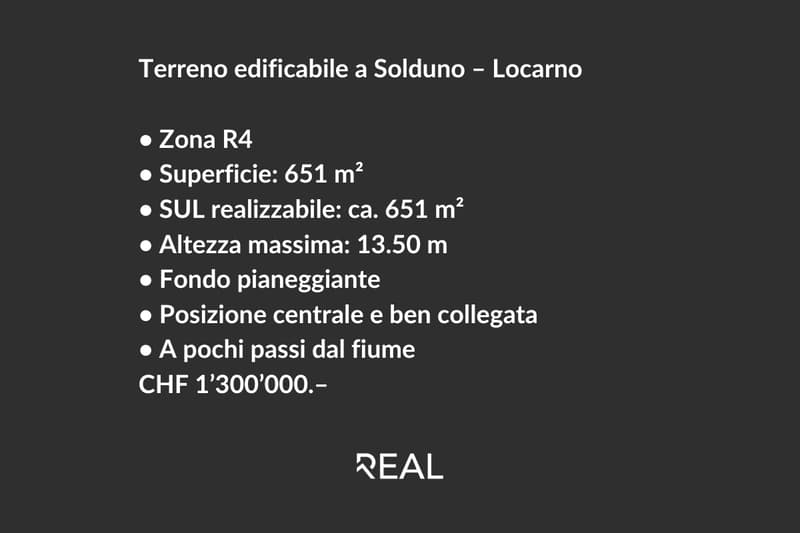 Buildable land in Solduno - central location a few steps from the river (2)