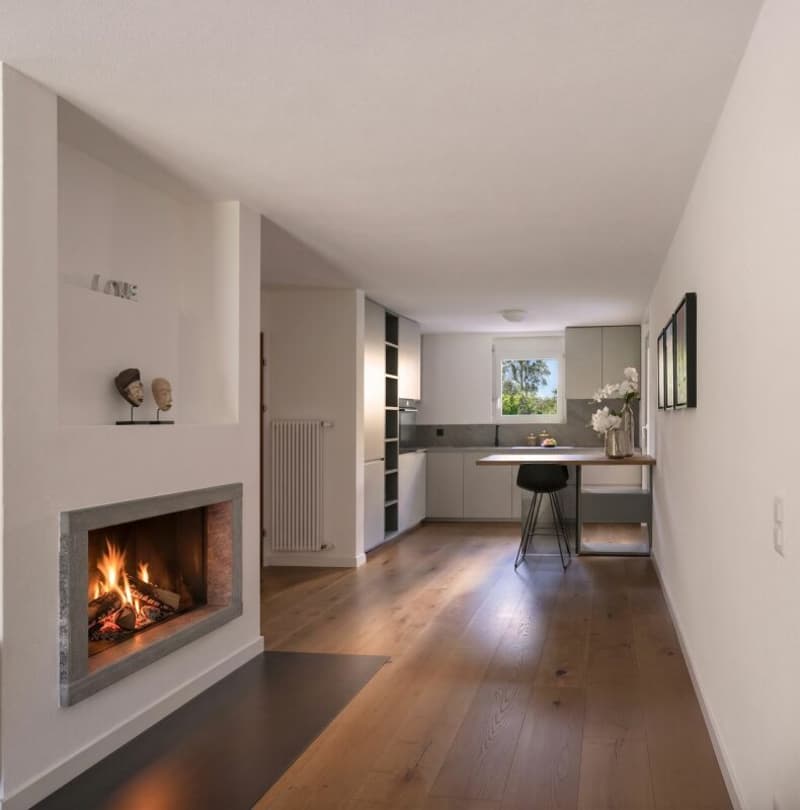 Ascona - Elegante appartamento con grande giardino privato e camino | Elegante Wohnung mit grossem Privatgarten und Cheminée (3)