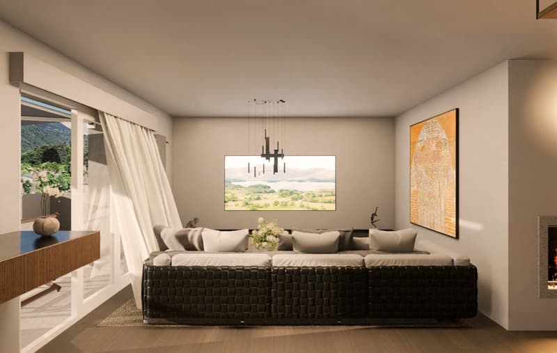 Elegante zona TV e relax