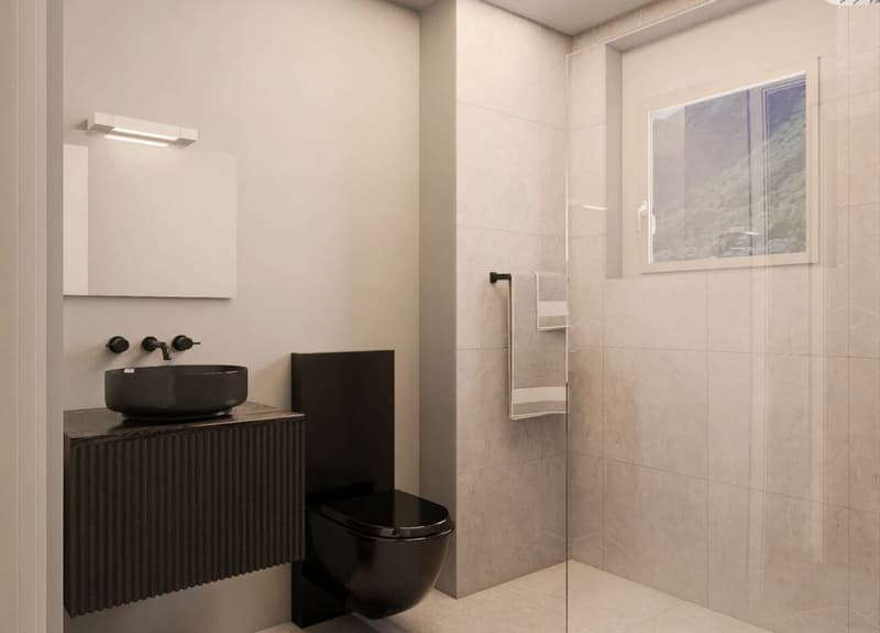 Bagno padronale moderno e luminoso