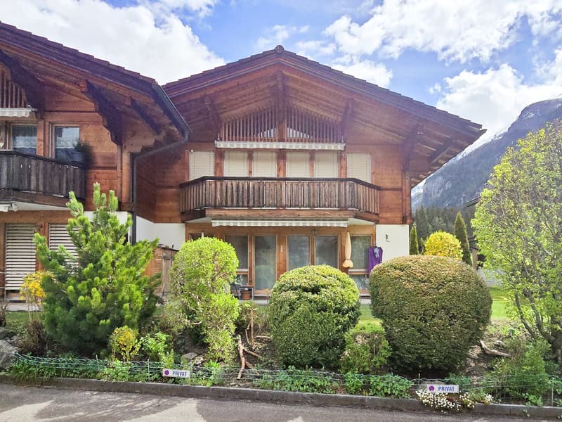 Attractive 3.5-room ground-floor apartment in a two-family house in Kandersteg (1)