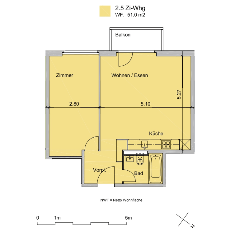 2 ½ Zimmer-Wohnung, 4056 Basel (8)
