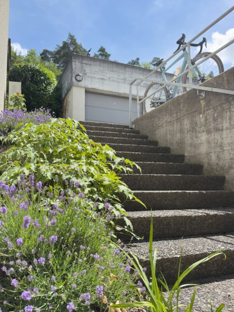 3.5-room row house, originally 4.5 rooms, with low-maintenance surroundings, single garage, and beautiful view location at the gate to the city of Thun (24)