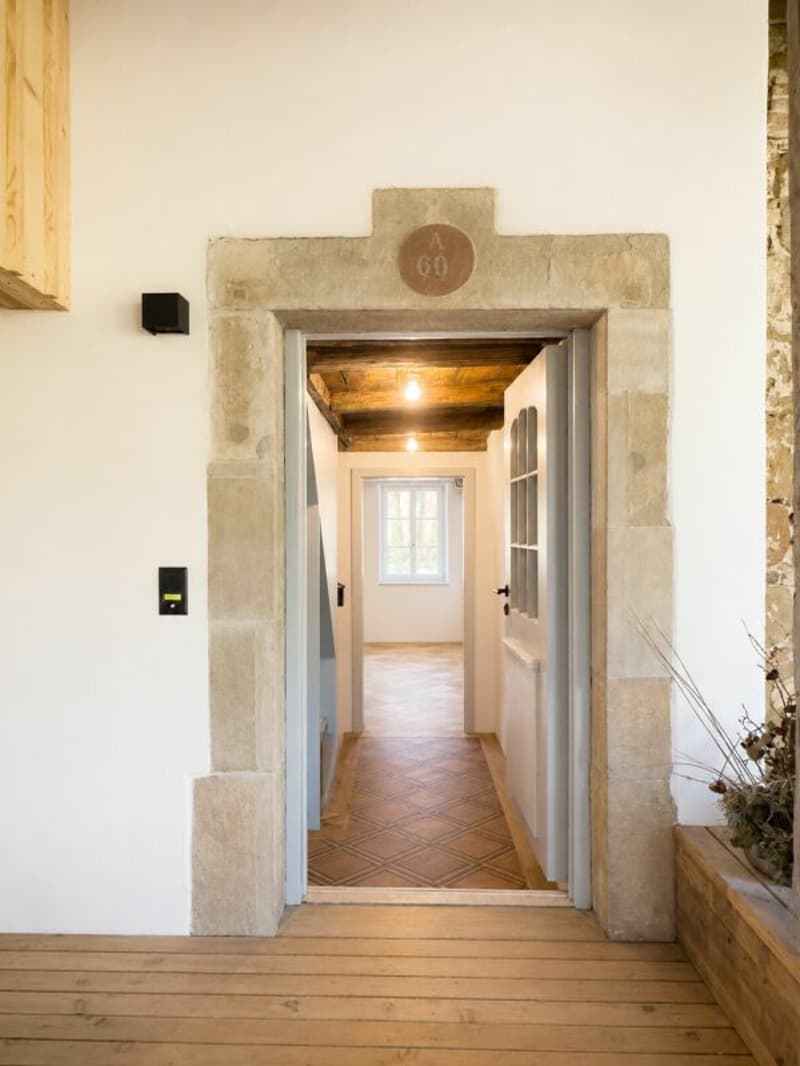 Modern ausgebaute 2.5-Zimmer-Duplexwohnung mit einzigartiger Wohnqualität, gemütlicher Loggia, Einstellhallenplatz und vielfältigen Annehmlichkeiten im Schlosspark (1)