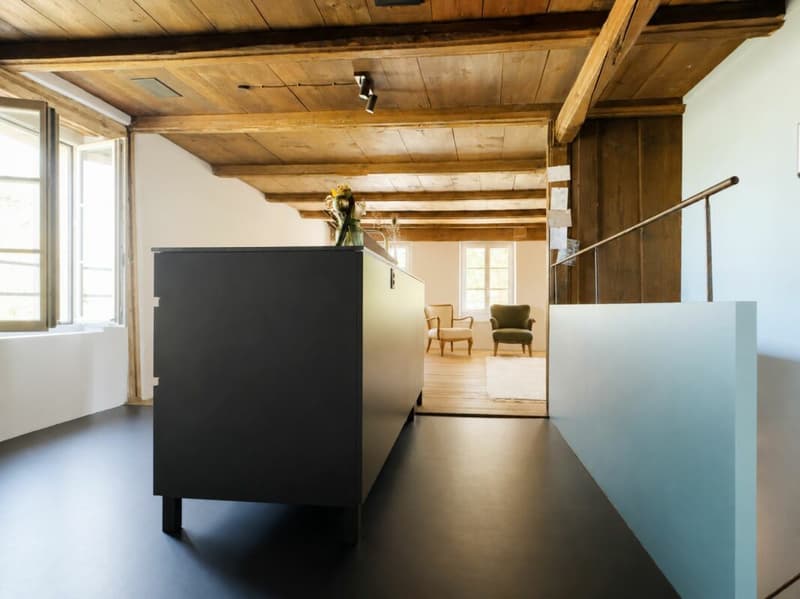 Modern ausgebaute 2.5-Zimmer-Duplexwohnung mit einzigartiger Wohnqualität, gemütlicher Loggia, Einstellhallenplatz und vielfältigen Annehmlichkeiten im Schlosspark (6)