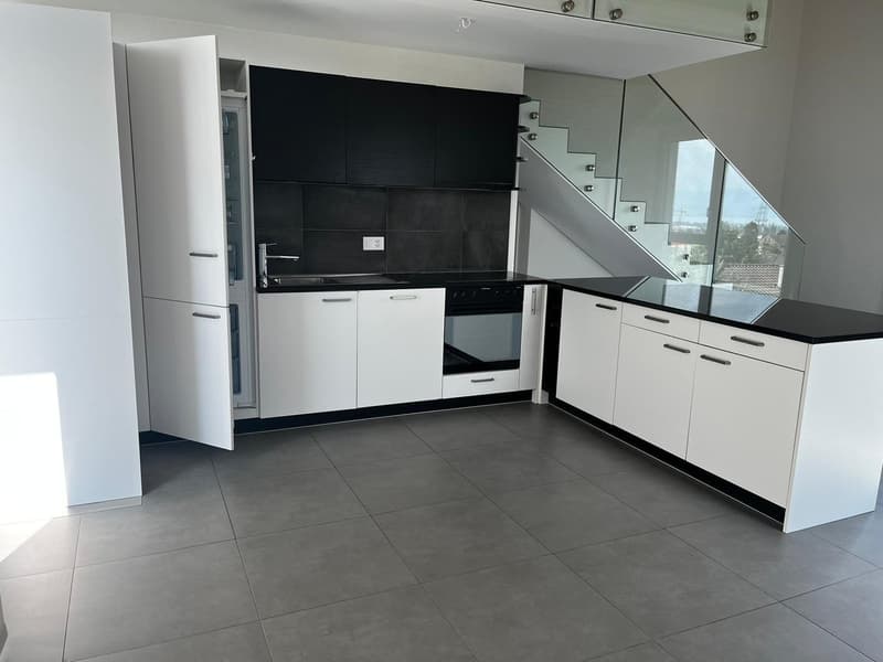 Beautiful recent 3.5-room duplex with partial lake view (5)