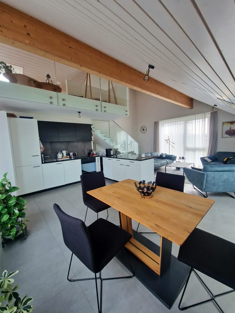 Beautiful recent 3.5-room duplex with partial lake view (4)
