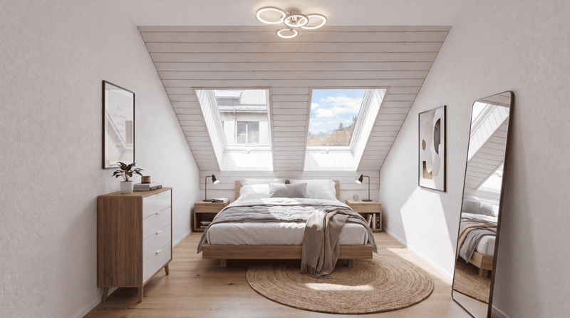 En exclusivité - Spacieux et lumineux duplex récent de 3.5 pièces avec vue partielle sur le lac (8)