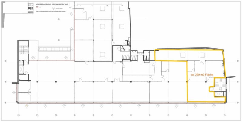 1. Obergeschoss, 50206, Atelier 230 m2-1 Grundriss