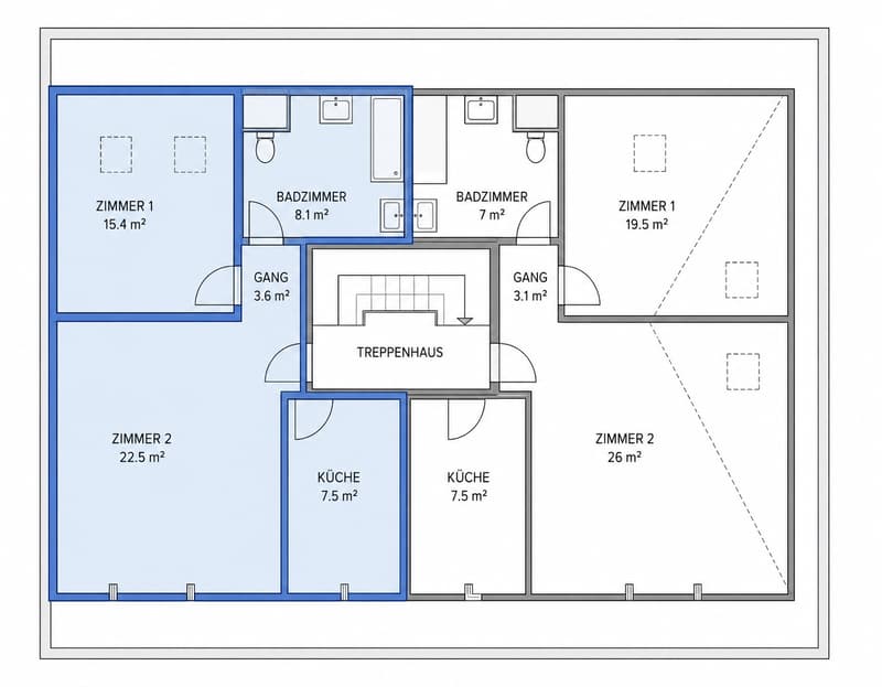 Möblierte 2-Zimmer-Dachwohnung beim Horburgpark (8)