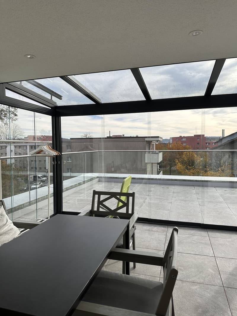 Habitation moderne à Niederhasli avec terrasse sur le toit et jardin d'hiver (7)